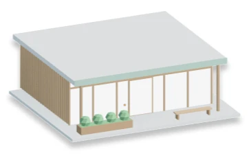 Shared building 3, 3D render